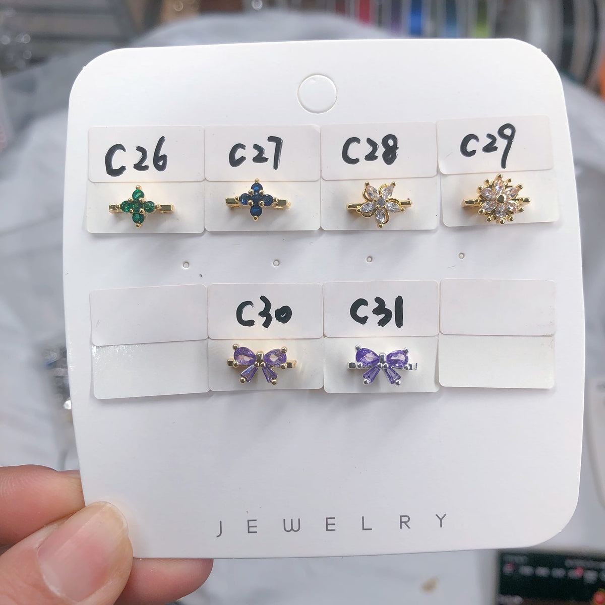 #C26-C31 Double Hole Spacers Charms For DIY Jewelry Accessories