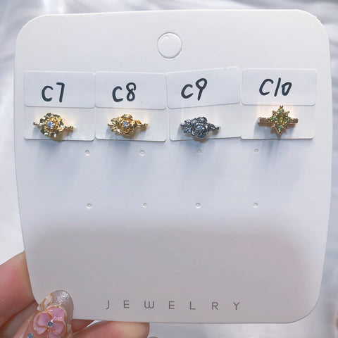 #C7-C10 Two Holes Spacers Charms For DIY Jewelry Accessories