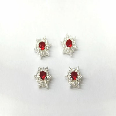 #E7 E8 E9 E10 E11 E12 E13 E14 E15 Zircon 11.5mm Snowflake Charms For DIY Jewelry Accessories