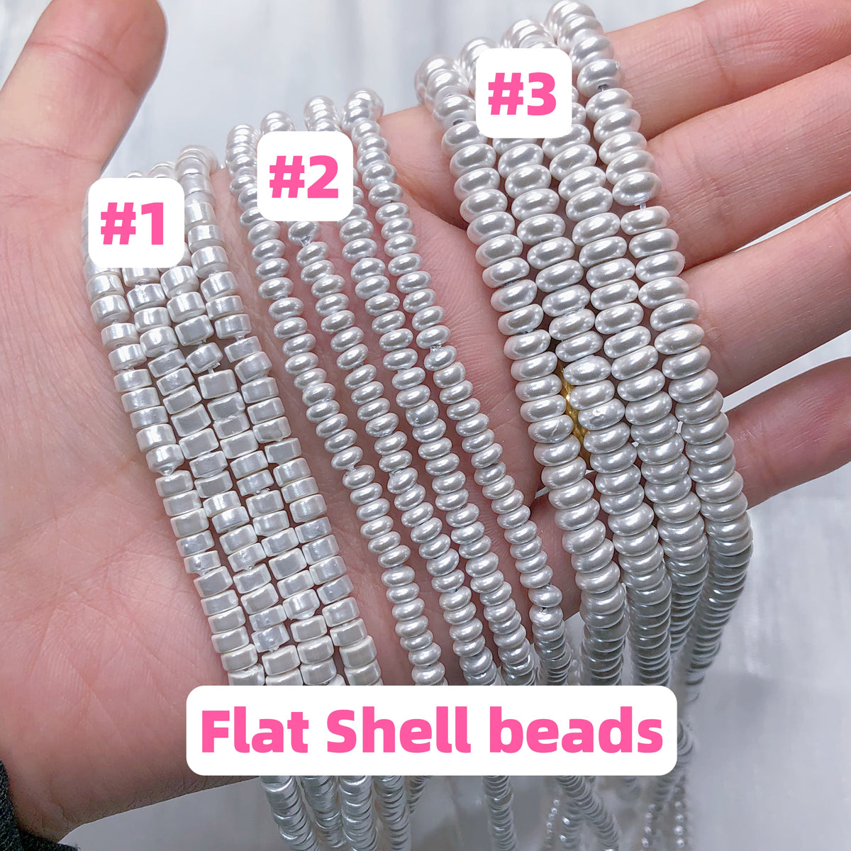 #Flat Shell Beads DIY Jewelry Accessories