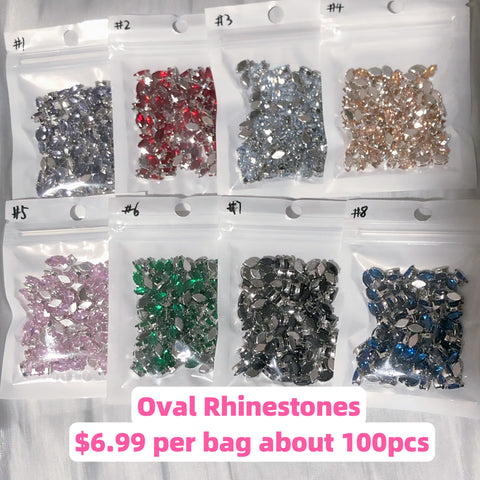 #Oval Rhinstones Charms For DIY Jewelry Accessories