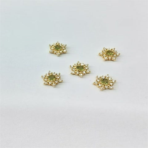 #E7 E8 E9 E10 E11 E12 E13 E14 E15 Zircon 11.5mm Snowflake Charms For DIY Jewelry Accessories